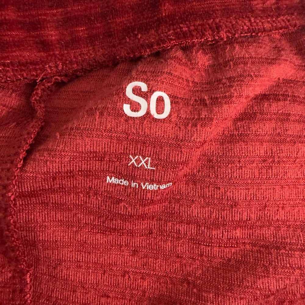 SO Women's Red Ribbed Corduroy Velvet Skater Skirt Size XXL - Picture 4 of 5